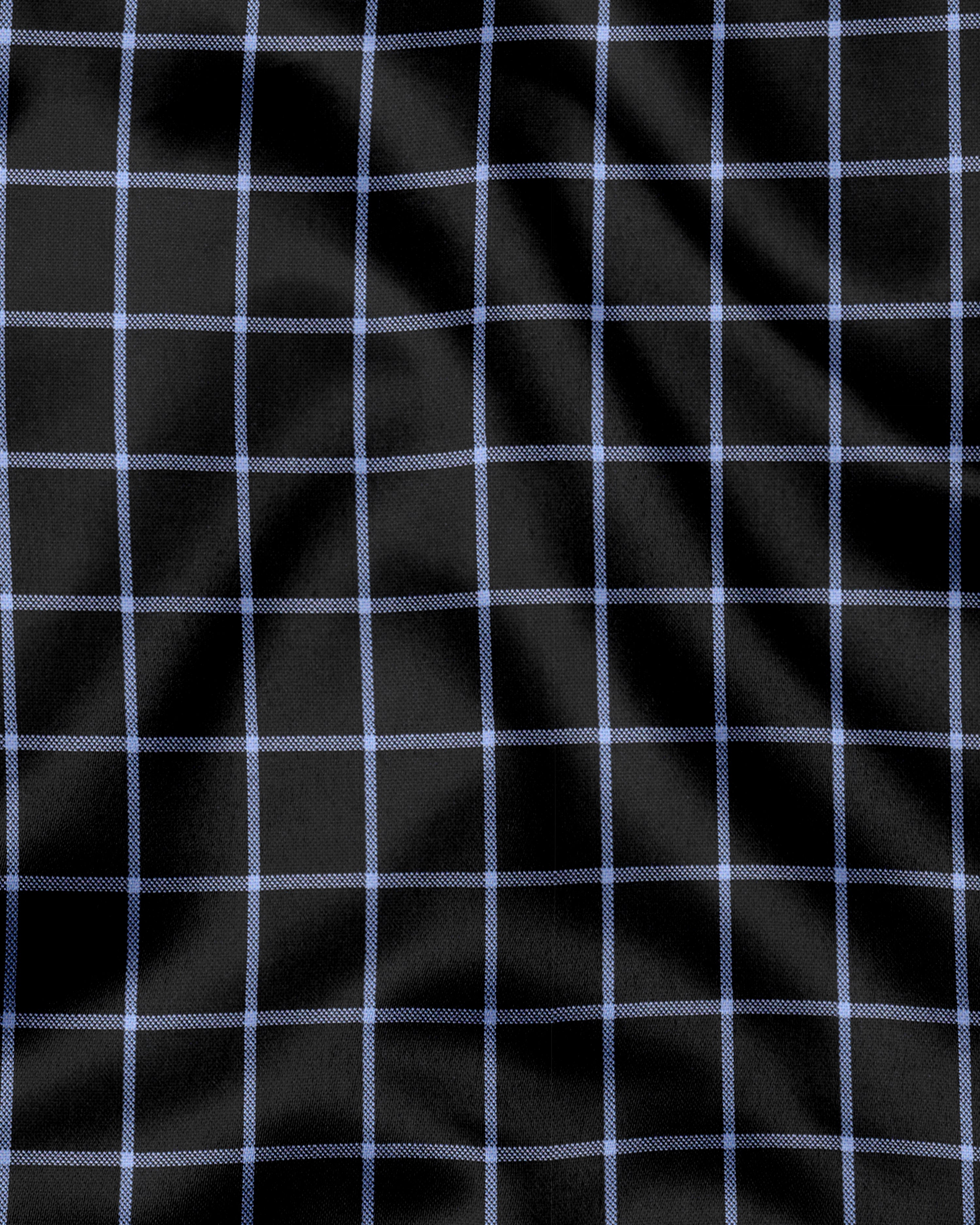 Classic Fit Blue Checks Cotton Long Sleeve Shirt