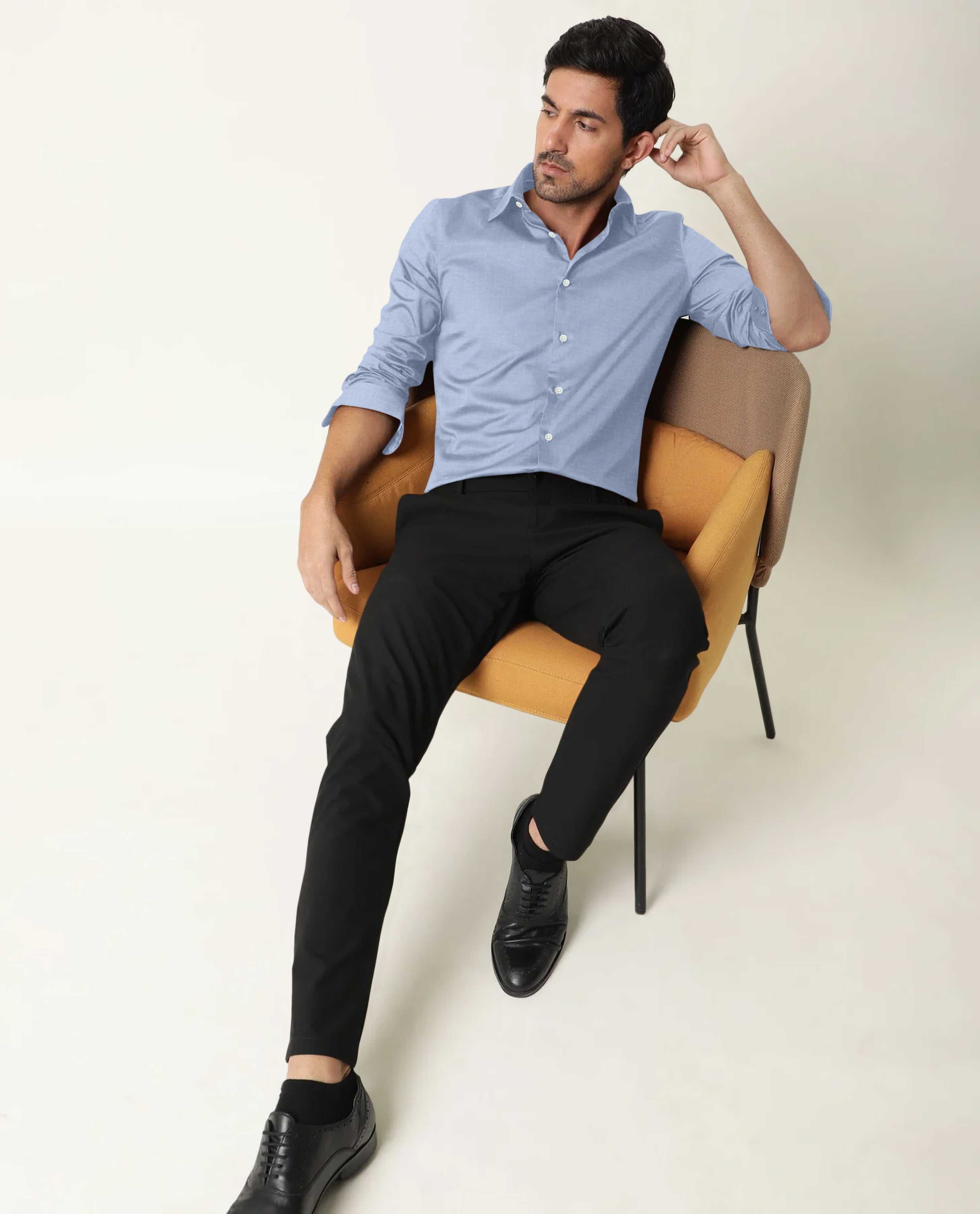 Sky Oxford Cotton Professional Shirt