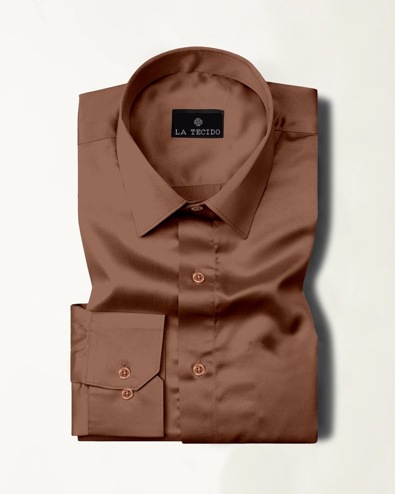 Classic Brown Cotton Shirt