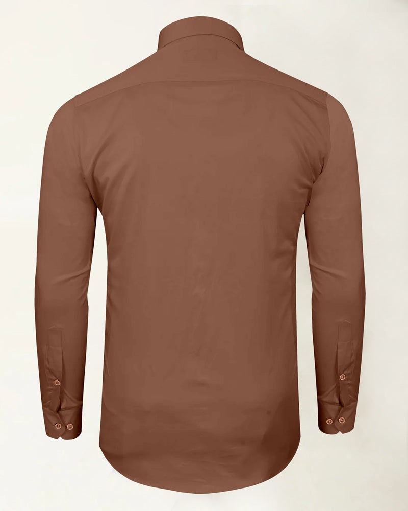 Classic Brown Cotton Shirt