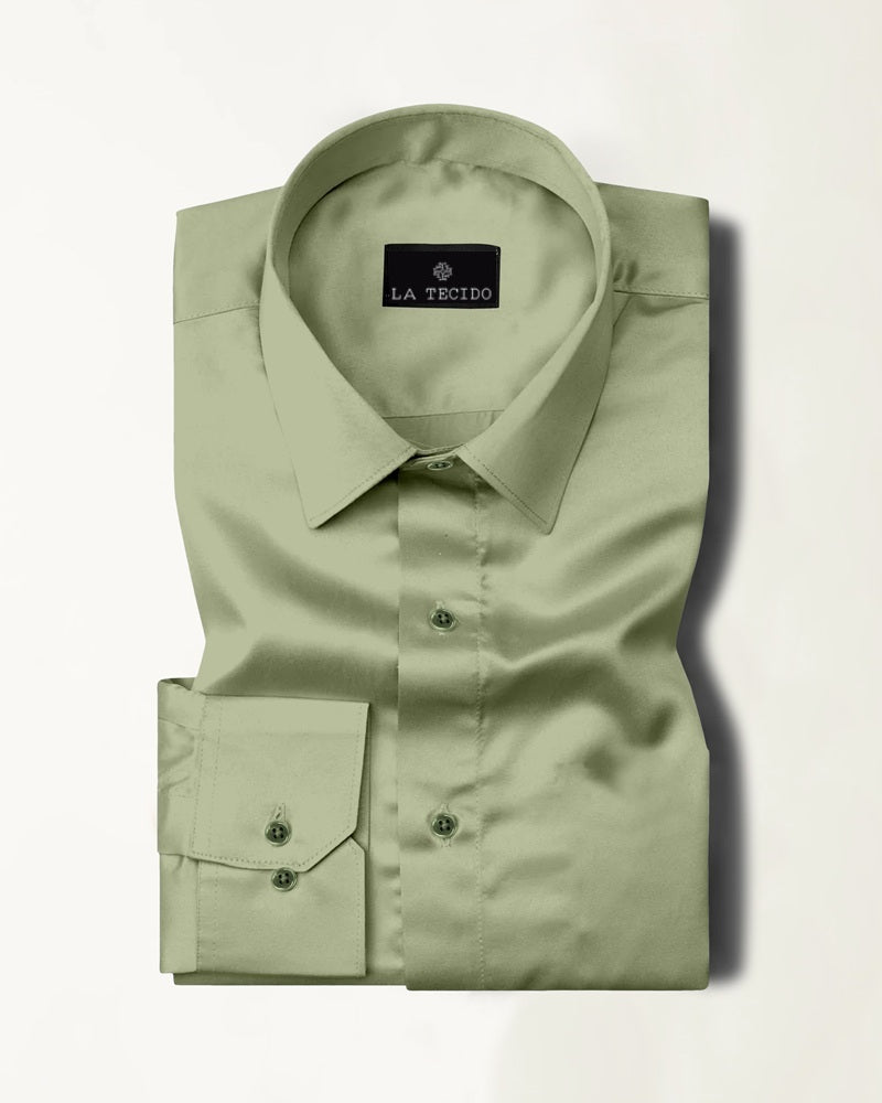 Premium Oxford Cotton Shirt – Olive Green