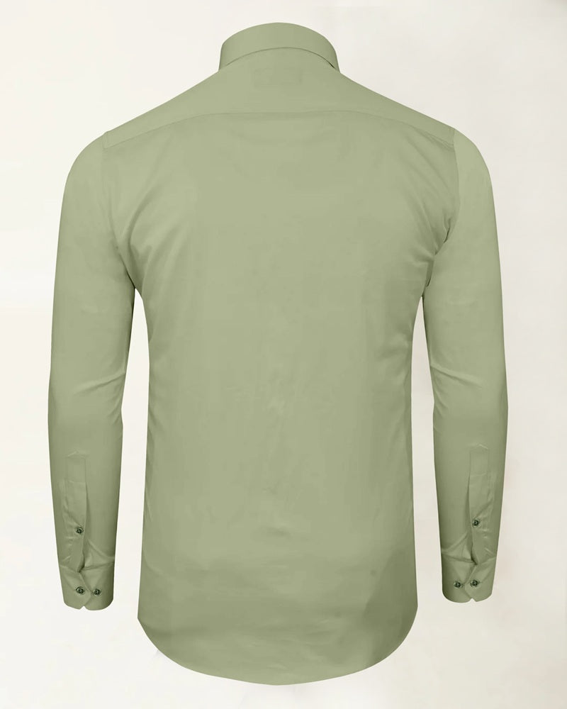 Premium Oxford Cotton Shirt – Olive Green